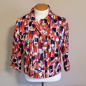 Ruby Rd cropped lined jacket size 10P